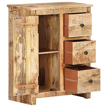 vidaXL Legno Massello di Mango Grezzo Credenza Madia Mobile Basso Armadio Armadietto Mobili Arredo Arredamento Cassapanca Portaoggetti 59x35x75 cm