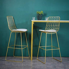 GLJMTY Sgabelli da Bar Moderni, Sedie Alte da Bancone da Cucina con Gambe in Metallo Iron Art E Schienale Alto