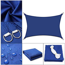 Vele ombreggianti Tenda Balcone Giardino Crema Solare e Resistente Ombra Traspirante terrazza Tempo, Tenda Rettangolare Idrorepellente, Azzurro, 3x5m
