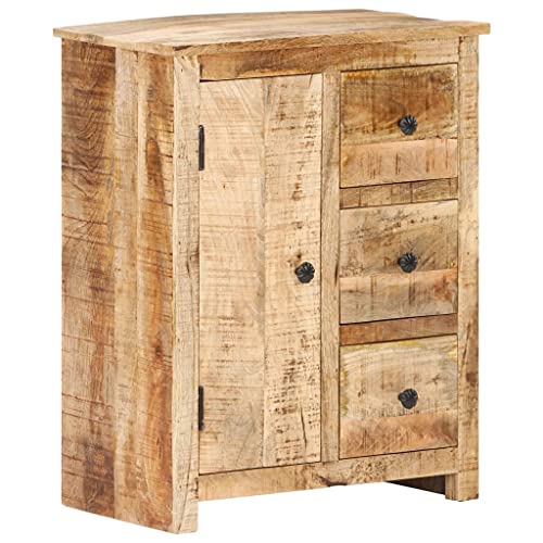 vidaXL Legno Massello di Mango Grezzo Credenza Madia Mobile Basso Armadio Armadietto Mobili Arredo Arredamento Cassapanca Portaoggetti 59x35x75 cm