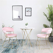 EXCLVEA Sedile per Trucco per Camera da Letto Salotto Rosa Vanity Sedie Accent Imbottito di Trucco Gambe feci con placcatura in Oro Metallo for Camera da Letto in Camera da Pranzo Cucina Patio