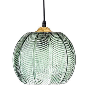 YA&NG Lampada A Sospensione in Vetro Verde Nordico Lampadario Moderno A Soffitto E27 Paralume Lampade A Sospensione Soggiorno Sala da Pranzo Lampada Art Déco Illuminazione per Interni,22cm