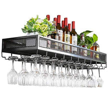 LYQZ Cremagliera del Vino fissata al Muro, griglia Creativa Che appende Il Supporto del Vassoio di Vetro di Vino Grande Decorazione della Parete della Struttura dell'unità per Cucina/Bar/ristorant