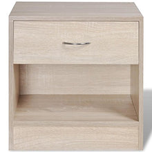 Kshzmoto Comodo Comodino per Camera da Letto in 2 Pezzi, Comodino in Particelle di Rovere Set da 2 Pezzi 36,5 x 30,5 x 38 cm (Lunghezza x Larghezza x Altezza) -con 1 cassetto