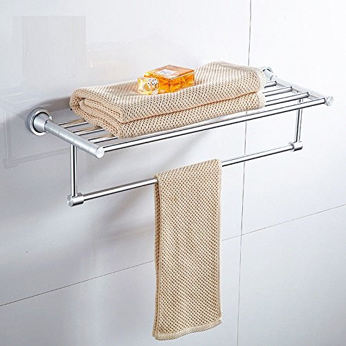 MBYW Portasciugamani Moderno Minimalista Portasciugamani Elegante per Il Bagno portasciugamani in Argento con Struttura portasalviette in Alluminio Argentato