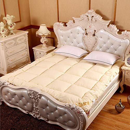 LoveHouse, materasso futon a pavimento spesso, con Qulited, tappetino da campeggio portatile Tatami, materassino pieghevole da 120 x 200 cm, giallo