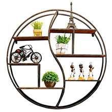 ZFF Wine rack Scaffale Divisorio A Parete | Scaffale A Parete Rotondo in Ferro for Camera da Letto Soggiorno Utilizzato for Scaffale di Stoccaggio Scaffale di Esposizione Cornice Decorativa Mobile