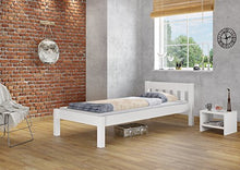 Erst-Holz Solido Letto Bianco per Materasso 90x200 in Pino con doghe rigide 60.38-09W