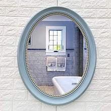 AJH Specchi da Bagno Specchio da Parete Specchio per Trucco da Trucco Specchio da Bagno a Parete Specchio da Bagno Ovale con Cornice in ABS Specchio Decorativo impermeabi