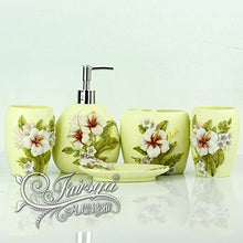 Queen's Bagno Bagno Ensemble Insieme di Raccolta Bagno Idee Tute Stile Peach in Ammenda resine con Cinque Pezzo di Copertura