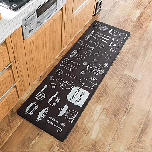 QZHYGE Tappetino Antiscivolo Tappetino da Ingresso Tappeto da Bagno Home Cartoon Stoviglie da Cucina Stuoie da Cucina progettate Tappeti Decorativi per Camera da Letto