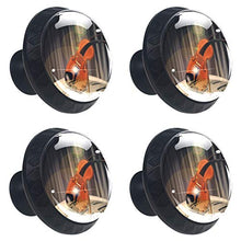 Set di 4 maniglie rotonde per armadio da cucina, credenza, cassettiera, cassettiera, con viti, per cucina, comò, armadietto, bagno, armadio musicale, violino