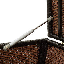 VidaXL - Scatola portaoggetti da giardino in resina intrecciata, 100 x 50 x 50 cm, colore: Marrone