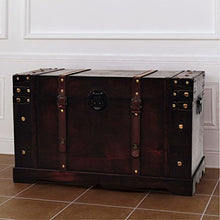 Baule in legno vintage con chiusura in metallo per casa, soggiorno, camera da letto, caffetteria, bar, hotel