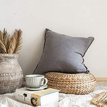 LXJ-KLD Nordic Semplice Biancheria Doppio di Colore Solido Merletto ad ago Cuscino del Divano caffetteria albergo Divano in Cotone e Cuscino di Lino,Dark Gray