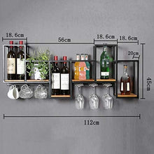 Floating Shelves Portabicchieri per Vino da Appendere a Parete, Facile Installazione Scaffali per Espositori da Bar Creativi, per Cucina, Sala da Pranzo, Cantina