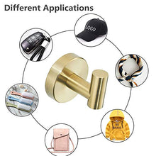 WOMAO 4 Pezzi Accessori da Bagno Set Accessori: portarotolo, Appendiabiti, portasciugamani, Asciugamano, Moderno Oro Spazzolato Rifinito per la Perforazione