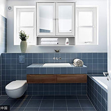 XHCP Armadietto da Bagno a Parete con Ante a Doppio Specchio Armadio con ripiano Regolabile (Bianco)