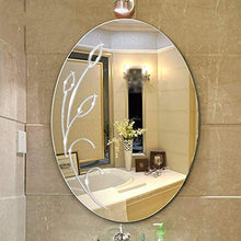 HFFFHA Specchio - Lavabo sospeso Ellipse da Bagno Senza Telaio Vanity 50 * 70 cm
