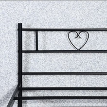 EGGREE Letto Singolo Letti Metallo Piazza Strutture Letto Cornice a Forma di Cuore per Bambini o Adulti 90X190cm
