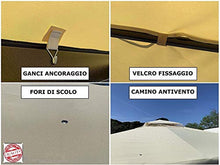 eurolandia Gazebo 3X3 Giardino in Alluminio Copertura 450 GR. Antipioggia ZANZARIERE E Teli Laterali
