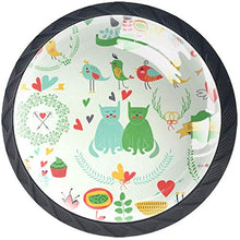 Coppia di gatti Pomelli per Porta Set di 4 Pomelli per Mobili Manopole per Cassetti Cucina Armadio Vetro
