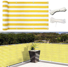 KANULAN Schermo Anti-UV Occhiello Metallico E Corda Esterna Piattaforma Recinzione Copertura Privacy Protection Steccati (Color : Yellow-White, Size : 2x20m)