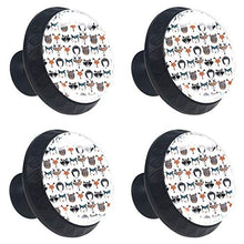 Faccia animale 4 PCS Pomelli per Porta, Pomolo per Mobile, Pomelli per Mobili con Viti, Maniglia per Armadietto, Pomelli per Porta, Pomelli per Cassetti per Porta, Armadio, Cassetto e Credenza