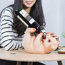 XLBAXLJ Piggy Bank Wine Rack, Fumetto Creativo Sveglio del Vino della casa cremagliera Champagne Decorazioni per la Veranda Ufficio Soggiorno Camera da Letto