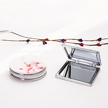 Fablcrew Specchio Portatile di Trucco Specchio Design Carino, Motivo a Foglie Colorate Size 7cm * 7cm