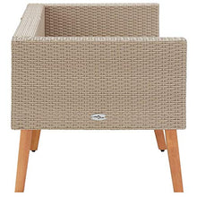 vidaXL Divano da Giardino a 2 Posti con Cuscini Sofà Dormeuse Chaise Longue Poltrona Divanetto Canapè Arredo Salotto Esterno in Polyrattan Beige