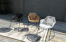 Mano-Tessuto Vimini Rattan Sgabelli da Bar,Patio Tempo Libero Sedia per La Colazione con Gambe in Metallo,Sedia da Cucina Sgabelli Alti con Footrest & Backrest per Bistro caffè