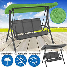XBXB 3 Posti Baldacchino for Dondolo da Giardino, 191x120x23cm Tessuto in Poliestere Parasole Impermeabile con Blocco UV, for Garden Backyard Outdoor (Color : Green)