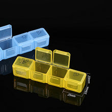 Leeofty Scatola di immagazzinaggio Portatile settimanale di prescrizione e farmaci Case Pill Organizer 7 Giorni 4 Volte al Giorno Mattina mezzogiorno Pomeriggio Notturno 28 Slot