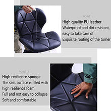 FIONAT Sgabelli da Bar Sedia da Bar Regolabile in Altezza Moderna Seggiolone Sollevamento Domestico Girevole in Pelle Sintetica per Home Office Sedia da Cucina-Grey_Linen