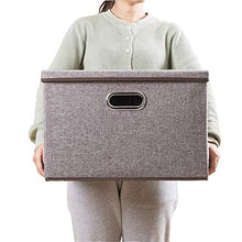 Ampia scatola di imbottitura pieghevole in tessuto di cotone in cotone per bambini giocattolo per bambini Organizer maniglie per home armadio cassettiera da camera da letto organizzatori contenitore