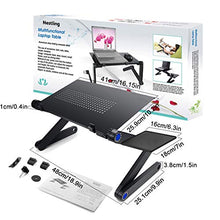 Nestling® Portable Laptop Desk Pc Sofa Stand Air Space Desk Supporto per Laptop Tavolo Pieghevole Tavolo per Laptop con Vassoio per Mouse Rimovibile e Barra Antiscivolo