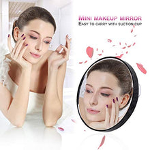 #N/V Specchio di trucco di vanità 5X 10X 15X specchio di ingrandimento con due ventose strumenti cosmetici mini specchio rotondo bagno specchio