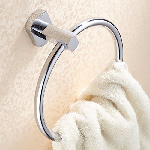 MBYW moderno minimalista portasciugamani portasciugamani da bagno portasciugamani tutto il rame senza punzonatura di spessore rotondo anello porta asciugamani bagno accessori Adatto per il bagno
