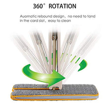 WAMSY Mop Mop A 360 Gradi A Doppio Lato per Lavaggio A Mano Piatto Mop Rotante Easy Magic Microfiber Spinning Panno per Mani Libere