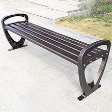 Panchina per terrazza da parco Panchine per il tempo libero da esterno, Panchina da giardino in metallo resistente alle intemperie, Panca da 2-3 posti con schienale e braccioli, Panche da giardino