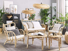 Beliani Lounge Set da Giardino 4 Posti in Rattan Naturale Beige Brindisi