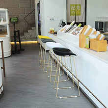 MJY High-End Bar Stool Moda Ferro battuto Bar Stool Cucina Colazione sedia Torna poggiapiedi Design Bianco (Altezza seduta: 75cm)