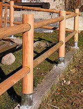 nextradeitalia 10PZ Pali in Legno Ø CM 8 Altezza CM 300 H tondi Senza Punta trattati impregnati per Recinzione staccionata/steccato Palo Tondo