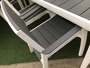 XONE Keter Set Harmony in Resina Tavolo (160/240x100xh74cm) e 6 poltrone Stampo Legno + Copertura Contro intemperie