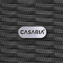 Casaria Tavolo da Giardino Rotondo Ø60cm polyrattan tavolino da Balcone mobili da Esterno terrazza Bar Nero