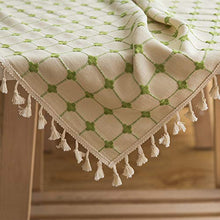 BKKENIDN Tovaglia, Tovaglia da Tavolo Lavabile in Lino Cotone Ricamato Tridimensionale, Adatta per Picnic Interni ed Esterni, Giardini, Matrimoni