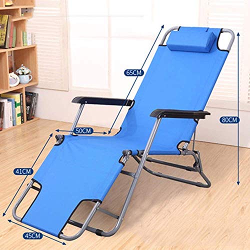 Generic Brands Utile Lettino Prendisole per Patio Sedia Pieghevole, Sdraio per Esterni a gravità Zero, Sedia Portatile da Campeggio per Prato con Cuscino per Il Collo