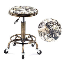 Sgabello da Lavoro con Rotelle，Sgabello Regolabile con Modello Monroe Similpelle Posto a Sedere，Altezza Regolabile 45-59 cm，capacità di Carico 160 kg，Sgabello RegolabilePer Beauty Salon Kitchen Spa,