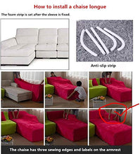 QBFT Morbido all-Inclusive Fodera per Divano Antiscivolo Elasticizzato Copridivano Angolare con Penisola Fodere Copridivani Soggiorno 1/2/3/4 Posti Divano Slipcovers 1 Pezzo